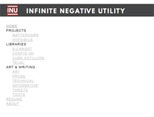 Tablet Screenshot of infinitenegativeutility.com